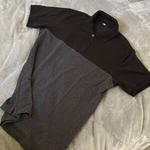 Men’s black/grey polo shirt by Uni Qlo (never worn) size M